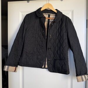 Burberry Black Quilted Cropped Jacket